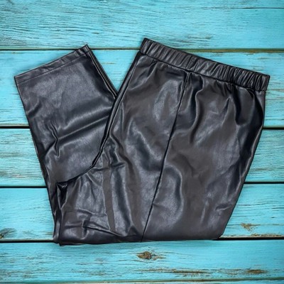 NWT Size 4X Denise Bidot x Sonoma Faux Leather Pants Black