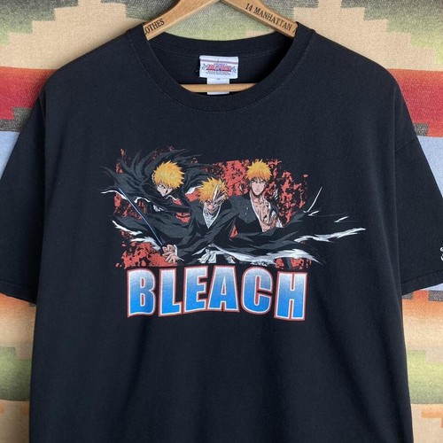 Vintage Bleach Anime Mange Shonen Jump Black T-shirt | Size XL