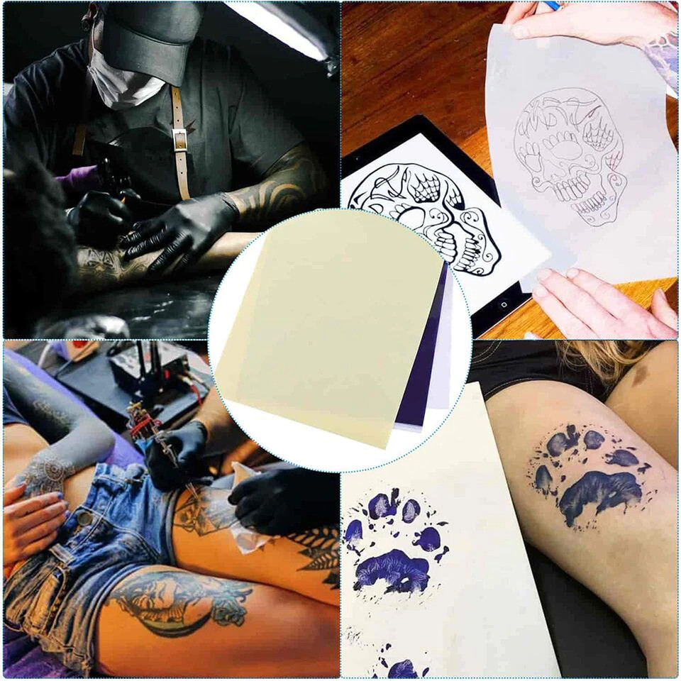 100pcs Tattoo Transfer Paper Stencil Carbon Thermal Tracing Hectograph Supplies
