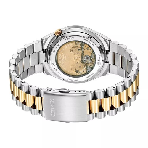 Pre-owned Citizen Tsuyosa Watch Automatic Black Dial Case Bicolor Gold 40mm Nj0154-80h