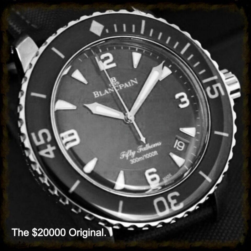 Pre-owned Müller&son Watch "supermod Fff" From Seiko Snzh Fifty Five Fathoms+horween Strap