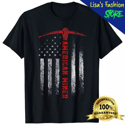 Gold Mining T-Shirt Gold Miner Vintage American Flag Funny Gift Unisex Tee Shirt