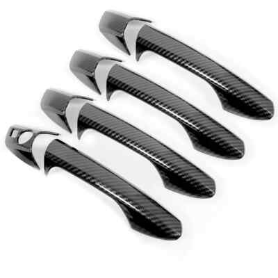 Carbon Fiber Print Handle Cover Trim Plastic For W204 C300 C63 C250 2008-2014