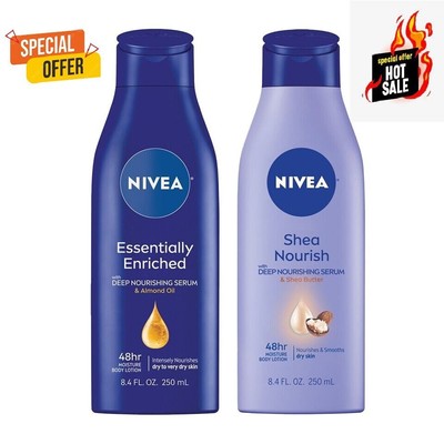 NIVEA Essentially Enriched Body Lotion Deep Nourishing 8.4Oz ( 2 Pack)  