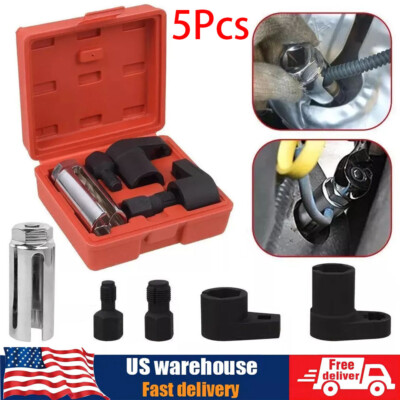 5Pcs O2 Oxygen Sensor Socket Wrench 3/8" 1/2" 22mm Auto Repair Installer Tool US