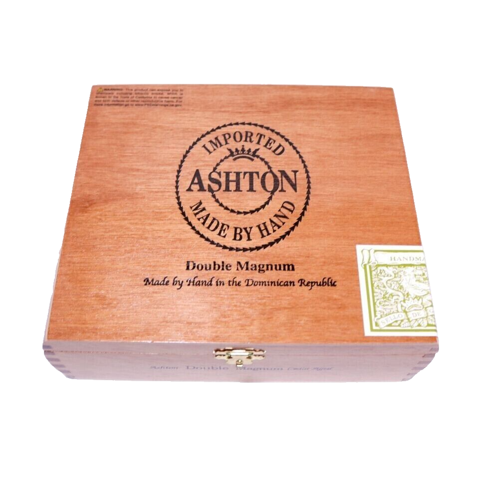 Ashton Double Magnum Cedar Aged Empty Wooden Cigar Box 8" x 6.5" x 2.5"