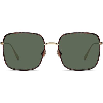 Pre-owned Dior “so Stellaire 1xs” Large Havana Brown & Black Sunglasses W/ Dark Lenses In Green