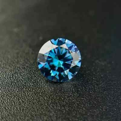 6 mm blue Color VVS1 Round Diamond Stone Certified Loose Gemstone free gift