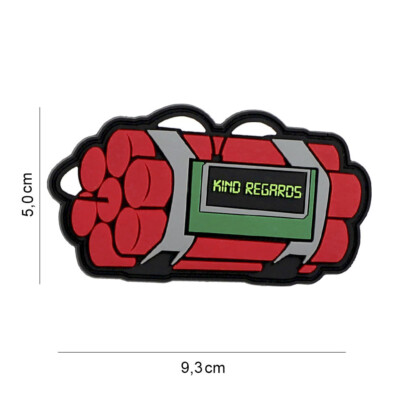Patch  3D PVC ,Kind Regards, TNT,  red , hook and loop