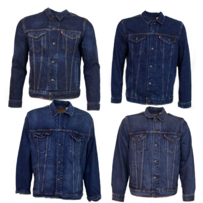

Мужская джинсовая куртка Levis Premium Trucker Style с длинным рукавом на пуговицах