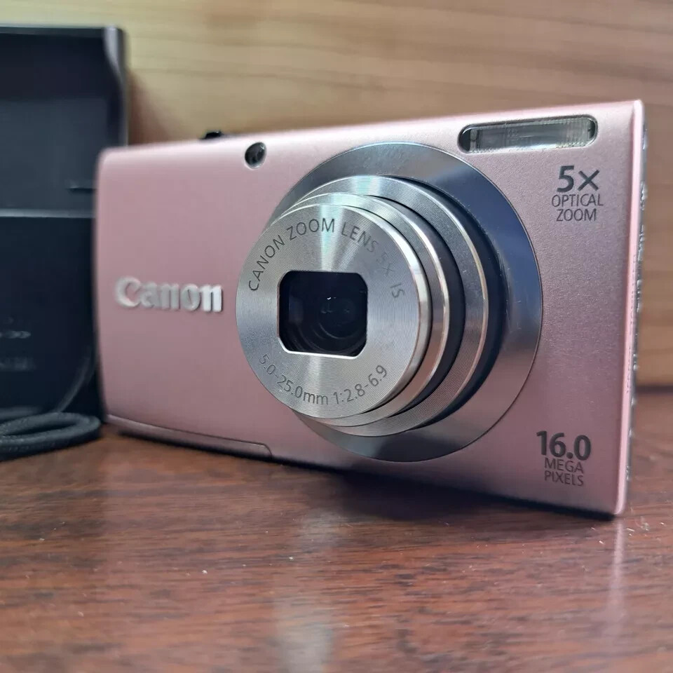 Canon PowerShot A2400 IS 16.0MP Digital Camera Pink English