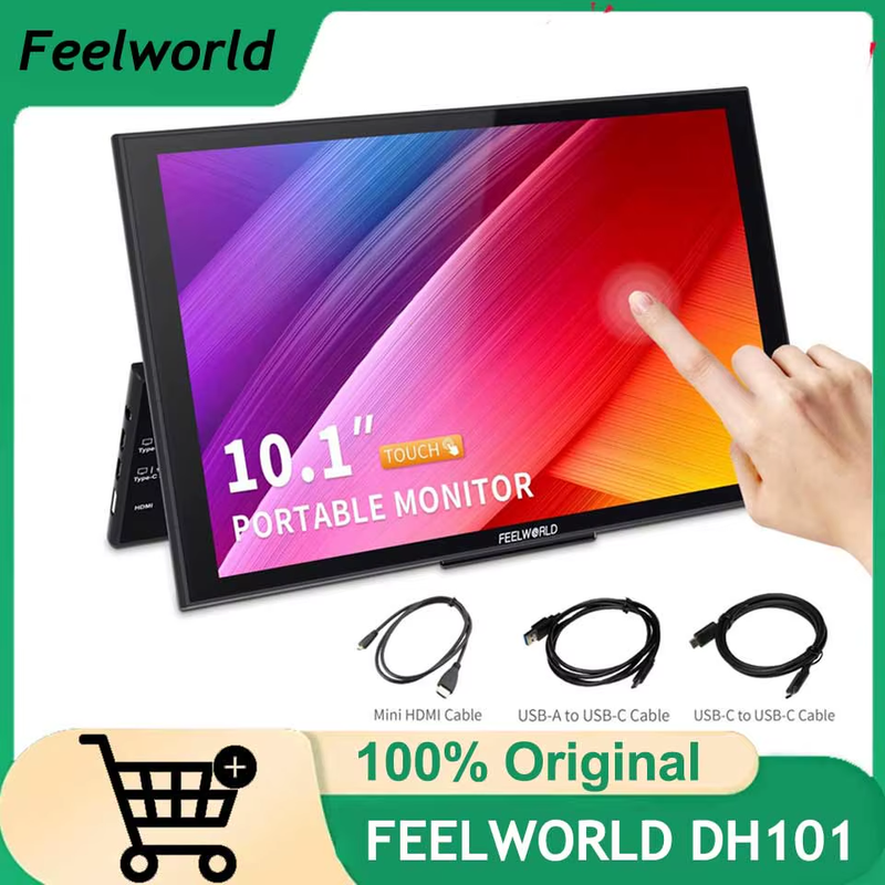 DH101 10.1 Inch Portable Monitor External Screen Computer Display with USB Type-