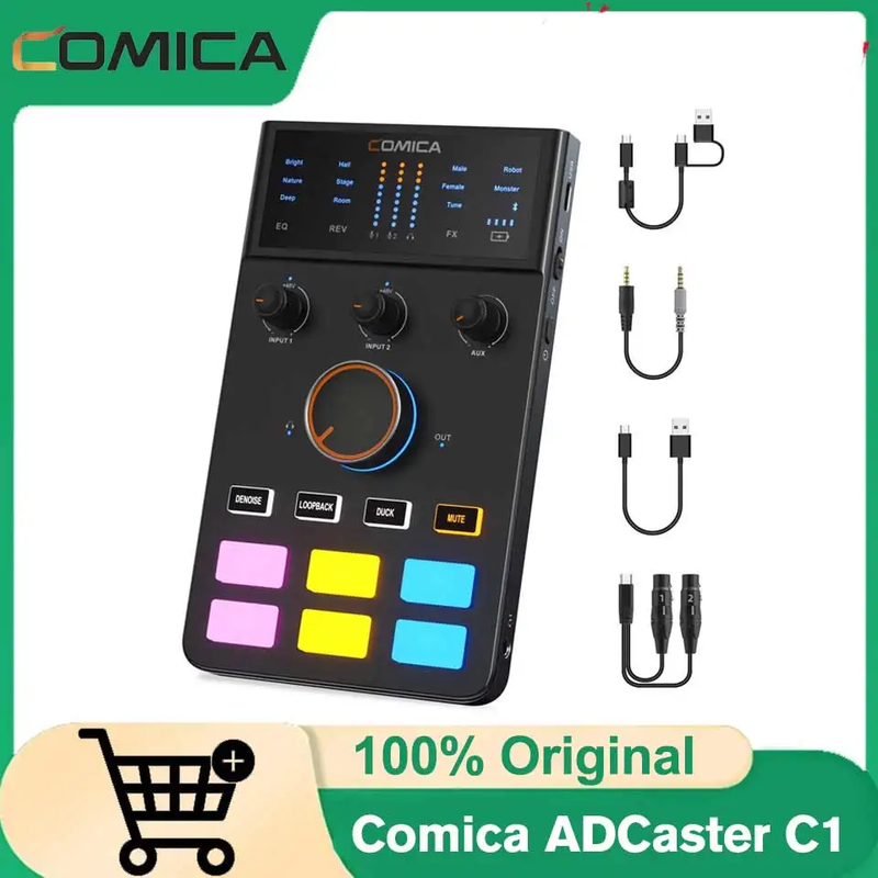 ADCaster C1 Audio Interface, Bluetooth connection For Streaming/Gaming/Podcastin