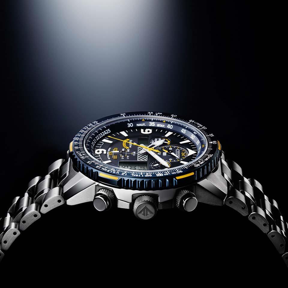 Pre-owned Citizen Promaster Sky Jy8078-52l Blue Angels Eco-drive Radio Solar Watch 45.4mm In Silver