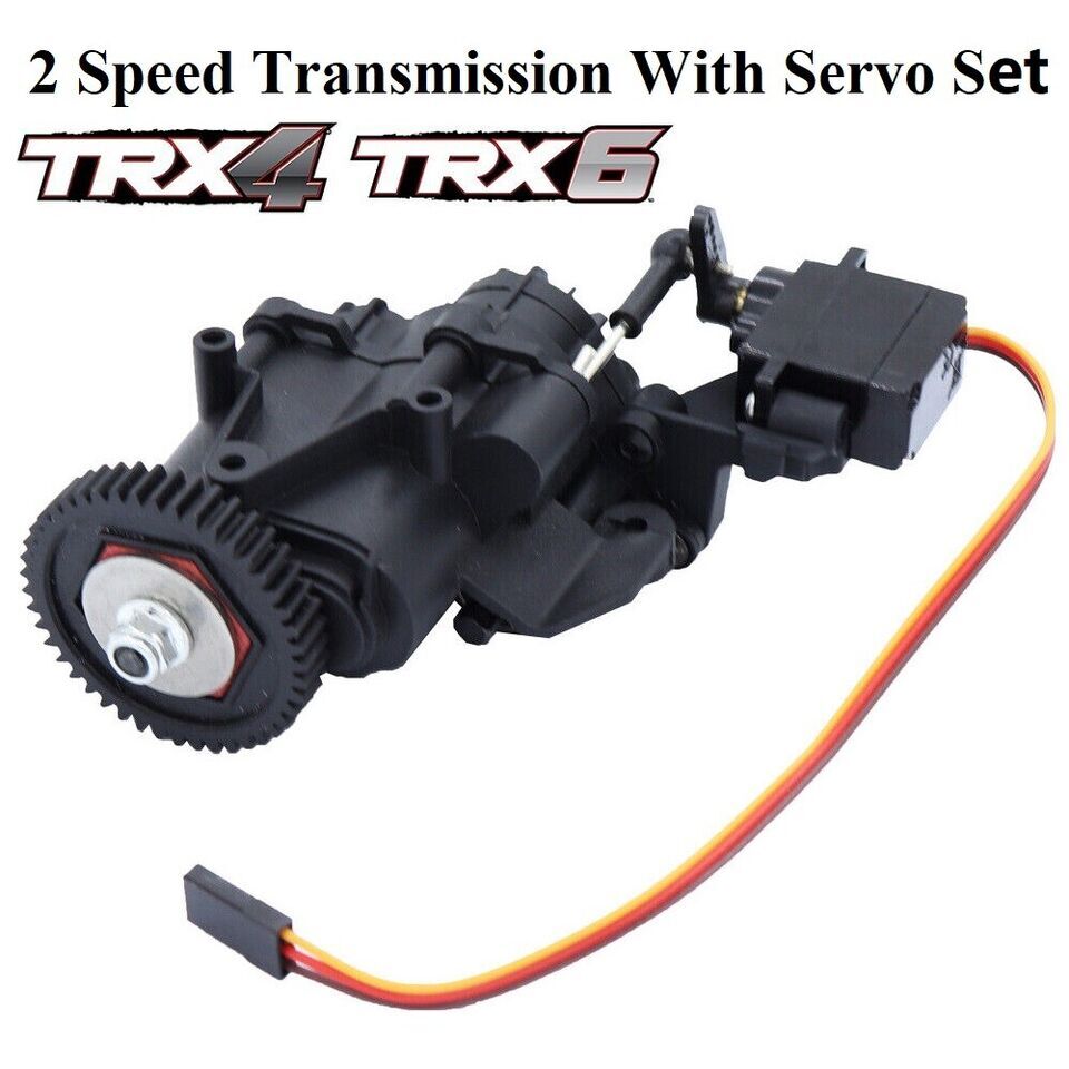 2 Speed Transmission Gearbox with Servo Gears For 1/10 Traxxas TRX-4 TRX-6