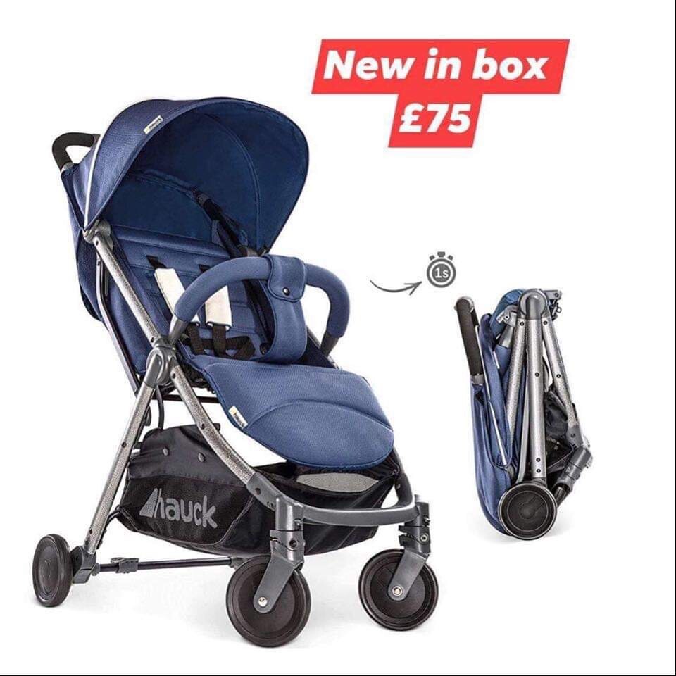 New in box hauck swift lightweight and compact pram pushchair from