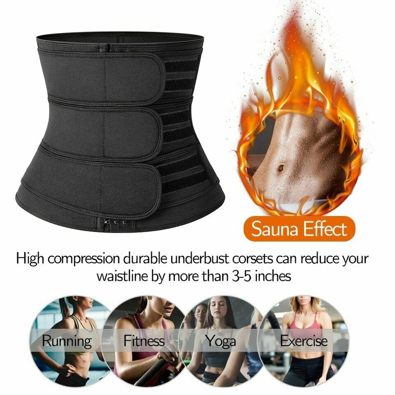Women Sauna Sweat Waist Trainer Corset Weight Loss Body Shaper Yoga Slimmer Belt
