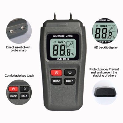 Digital LCD Wood Moisture Meter Detector Tester Humidity Tester for wall/wood