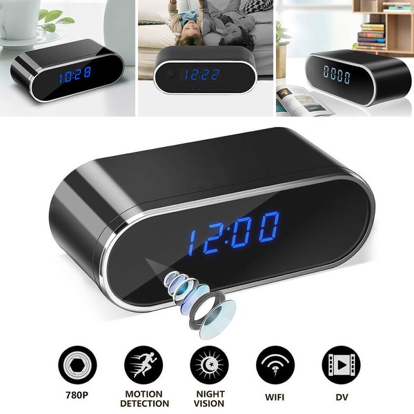 Spy Camera WiFi Hidden Wireless Security Nanny Cam HD 1080P Alarm Night Vision - Image 30