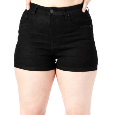 Sourpuss Essential Black Denim Shorts Alternative Womens Clothing