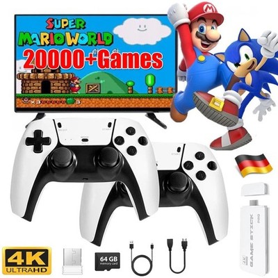 M15 20000+4K HDMI TV Video Game Stick Retro Gaming-Console 2 Wireless Controller