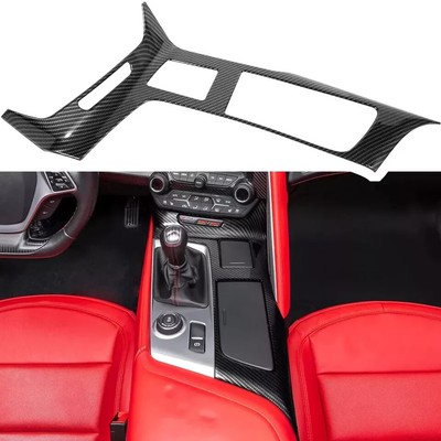 Carbon Fiber Outside Gears Panel Protective Cover Trims for 2014 -18 Corvette C7