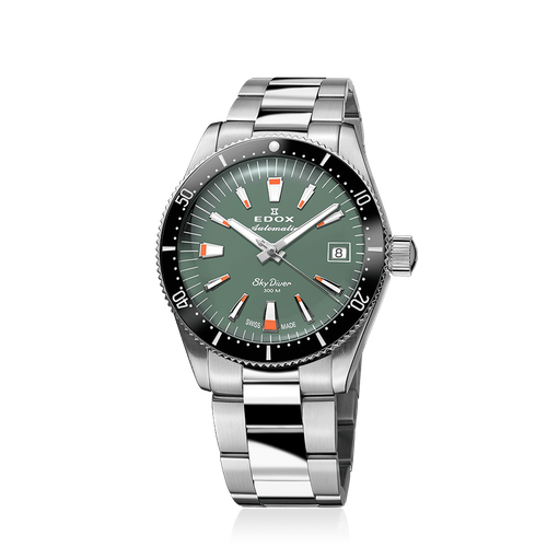 Мужские часы Edox SkyDiver с автоподзаводом 38 мм 80131-3NM-VI
