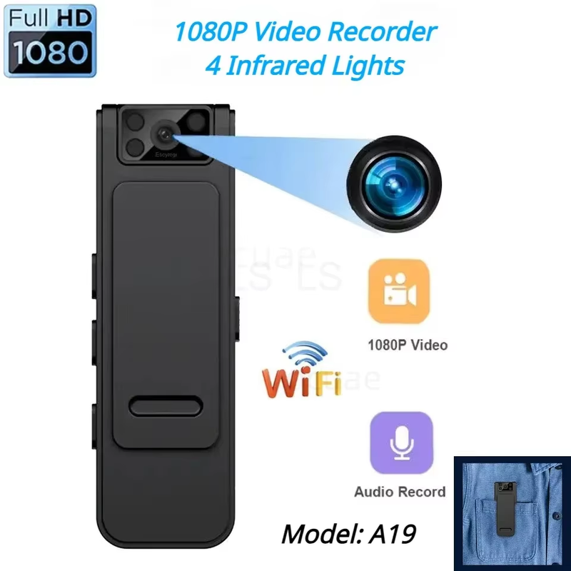 A19 Digtal Mini Camera Video Audio Recorder HD 1080P Meeting Outdoor Sports Loop