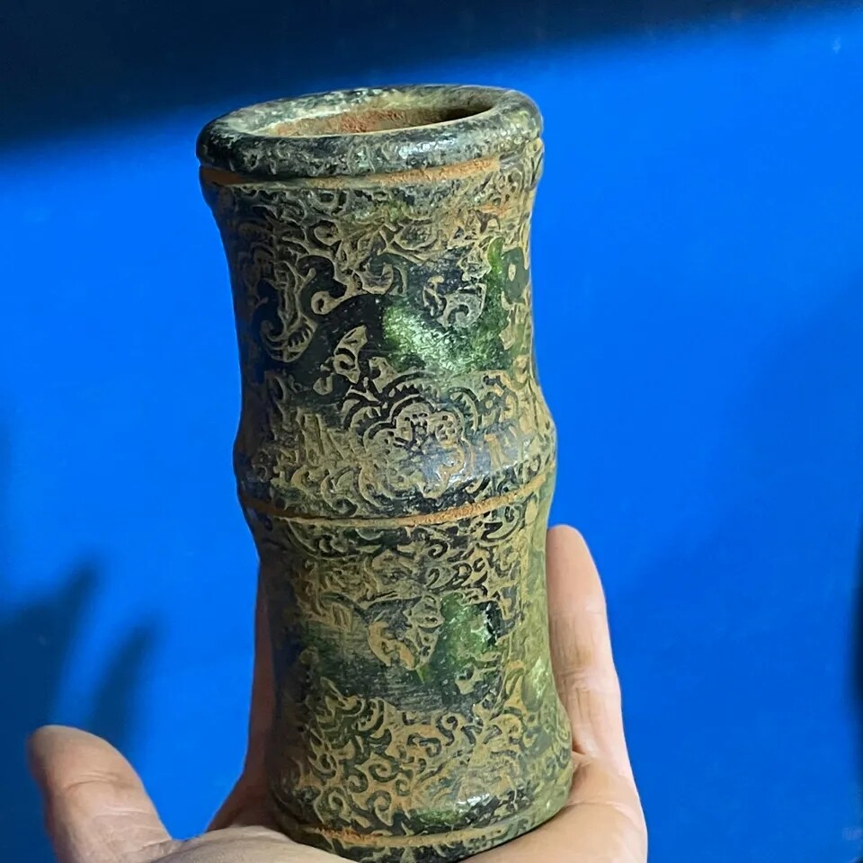 Chinese Rare Antique Craft Collection Pen Holder Home Ornament