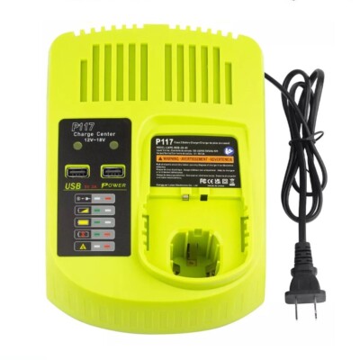 P117 Charger 18V For RYOBI For One+Plus High Capacity Lithium-Ion Battery P108