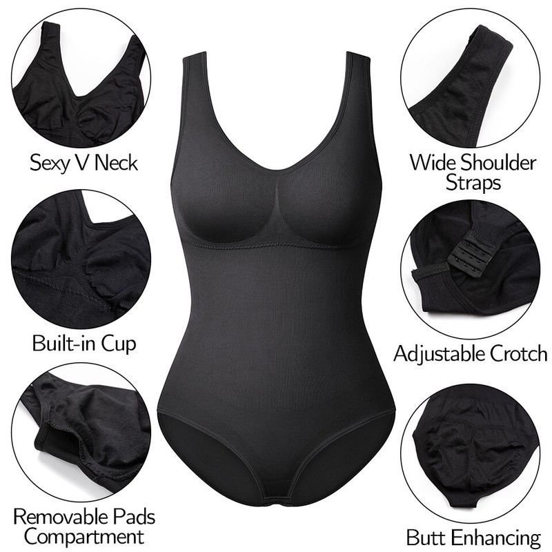 Women Seamless Slimming Full Body Shaper Firm Tummy Control Shapewear Bodysuit
