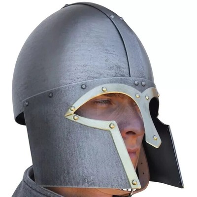 Medieval Knight Norman Armor Helmet Norman helmet with patina finish Handmade