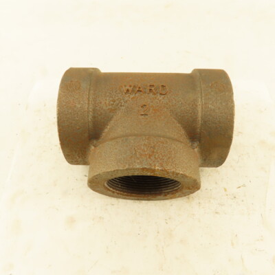 Ward 2''x2''x2'' NPT 300 Malleable Iron Tee Black Pipe Fitting USA