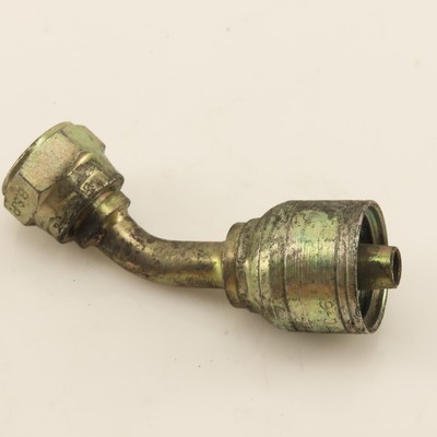 Eaton 3/8'' Hose (-6) Crimp Female BSP 3/8''-19 Elbow 45°