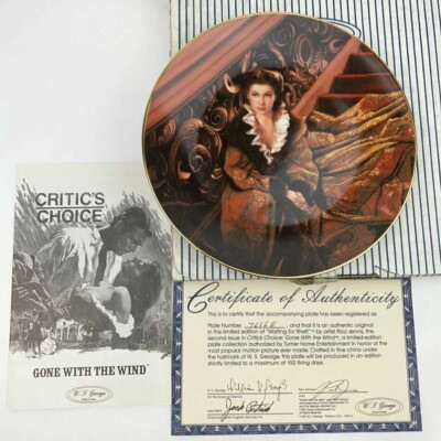 Gone W/T Wind ''Waiting for Rhett'' Critics Choice:1991 Plate New/COA #2