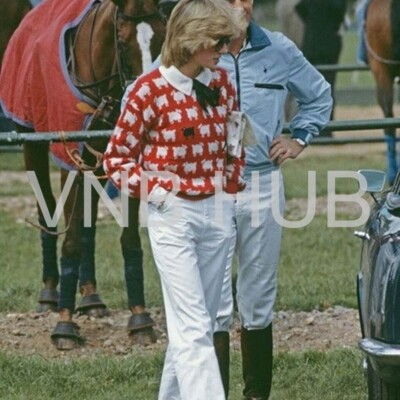 PRINCESS DIANA BLACK SHEEP RED SWEATER JACQUARD VINTAGE