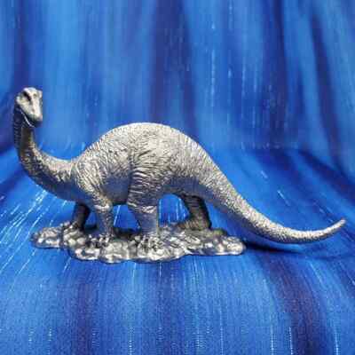 Apatosaurus Brontosaurus Dinosaur Pewter Figurine US Made John Dennett *NEW*