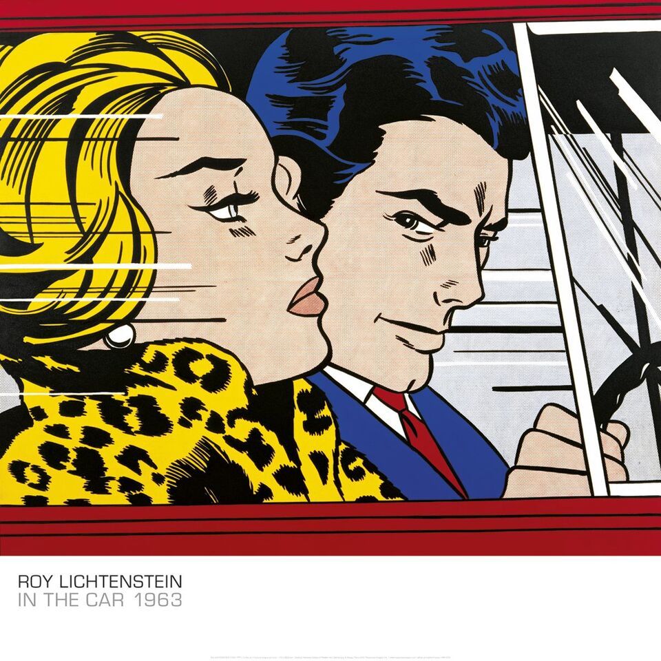 In the Car, 1963 by Roy Lichtenstein Art Print Pop Poster