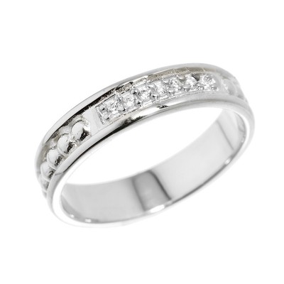 Pre-owned Fdj Gold Unisex Wedding Band With Cz (available In Yellow/rose/white Gold) In Yellow Gold