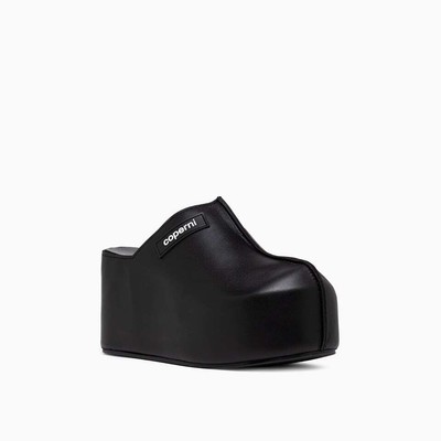 Pre-owned Coperni Blanded Clogs In Black