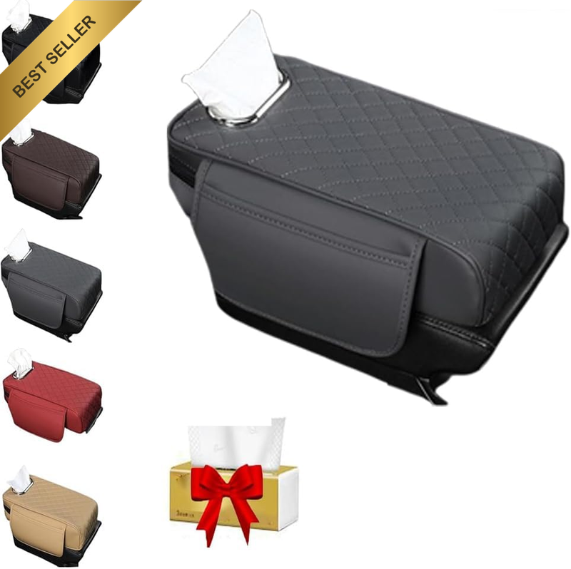 1 Pcs Memory Foam Car Armrest Cushion, Leather Car Armrest Box Pad, New Car Cent
