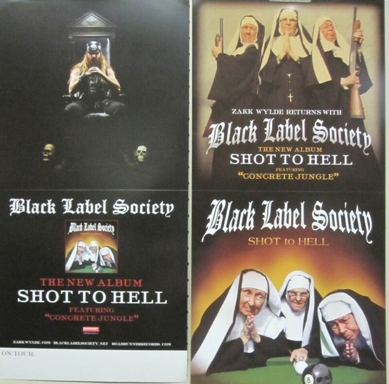 Black Label Society 2006 S2H 2 sided promotional poster Flawless New Old Stock