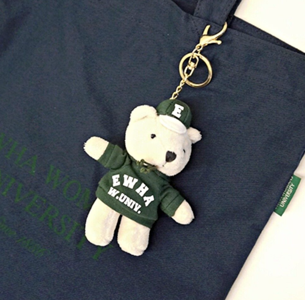 Ewha Woman's University Bear Doll Keychain, Keyring: Cute