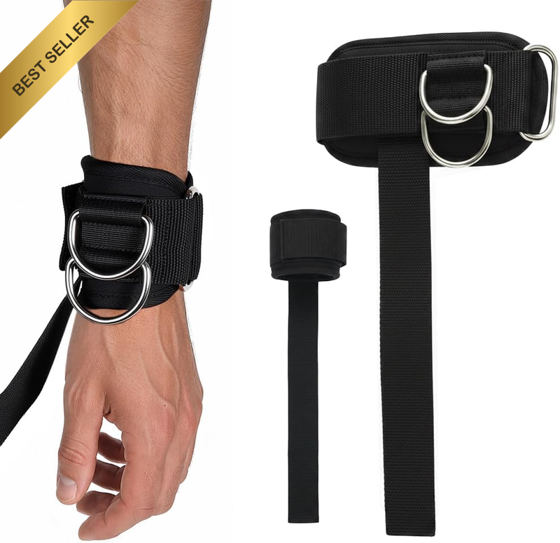 2Pcs Iifting Straps for Weightlifting,Wrist Strap with D Ring,Gym Wrist Straps f