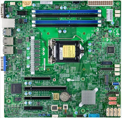 X12STL-F Micro-Atx Server Motherboard C252 LGA-1200, Daul LAN 1Gbe