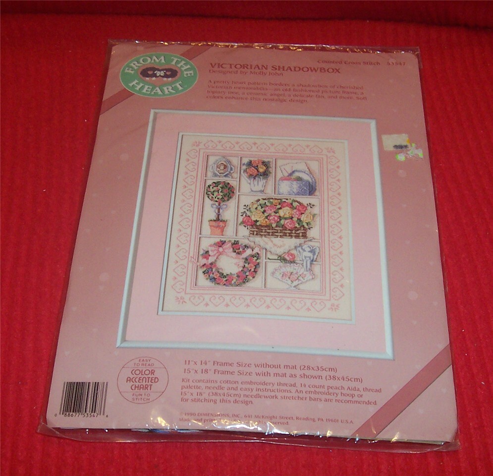 Victorian Shadowbox Dimensions Cross Stitch