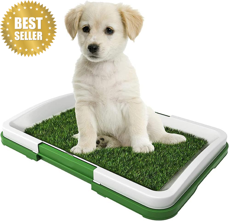 Artificial Grass Puppy Pad for Dogs and Small Pets–Portable Training Pad with Tr