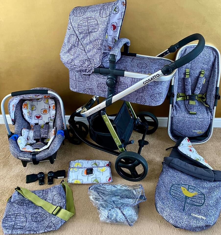 Cosatto Giggle 2 Complete Travel System Pram Pushchair Car Seat