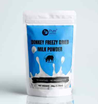 100% PURE NATURAL HERBS DONKEY MILK POWDER FREEZE DRIED 50 GRAM (1.76oz)