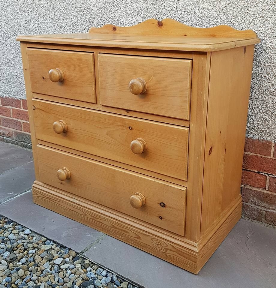 Solid Pine Chest of Drawers Great Shape and Style Chunky Farmhouse